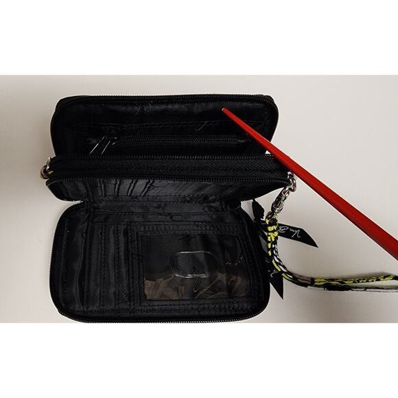 Vera Bradley Women Citron Crossbody Wallett Triple Compartment - Picture 8 of 12